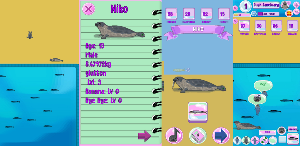 Virtual Seal Sanctuary Gameplay Interface