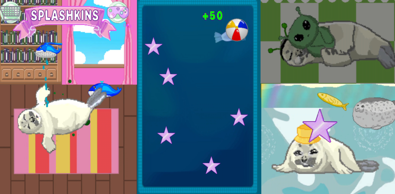 Virtual Seal Pet Gameplay Interface